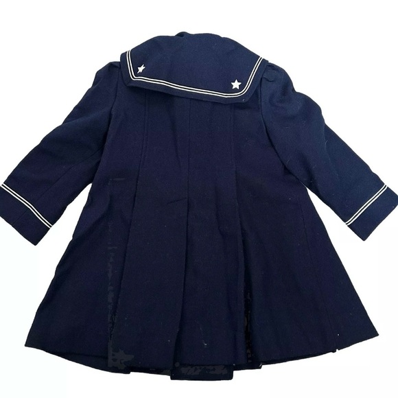 Girl’s Tailored By Rothschild Navy Blue Wool Formal Coat Size 5 - Picture 2 of 5